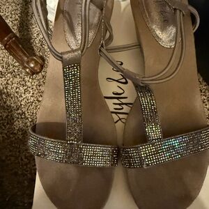 Style & Co. Brown Rhinestone Sandals